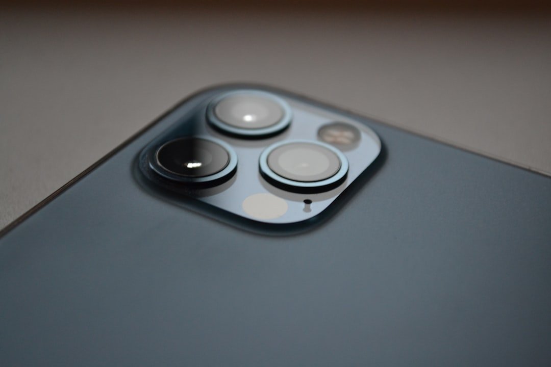 Close up of an iPhone Pro camera module